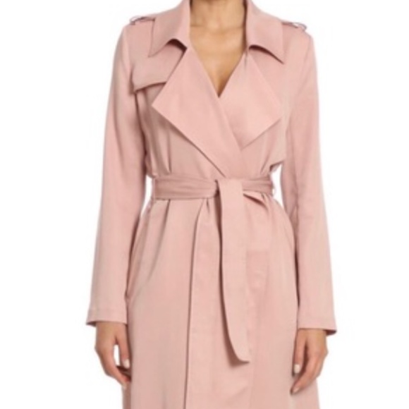 Radgley Mischka blush pink long trench coat - Picture 1 of 12